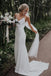 Spaghetti Straps Mermaid Backless V-Neck Beach Wedding Dresses, Long Bridal Gown CHW0143