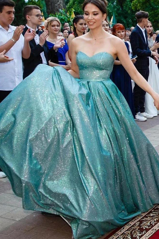 Shiny Sweetheart Blue Long Prom Dresses,Stunning Formal Evening Gowns cherishgirls Shiny Sweetheart Blue Long Prom Dresses,Stunning Formal Evening Gowns cherishgirls