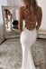Elegant Mermaid Spaghetti Straps Beach Wedding Dresses, Bridal Gown CHW0123