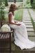 Simple Lace Appliques Mermaid Beach Wedding Dress, Bridal Gown CHW0121