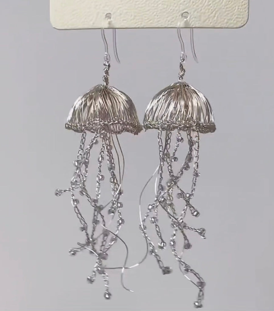 Digital Tutorial for Wire Crochet Jellyfish Earrings | Instant Download CHJ1014
