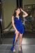 Sparkly Royal Blue Sequin Short Prom Dress, Homecoming Dress chh0153