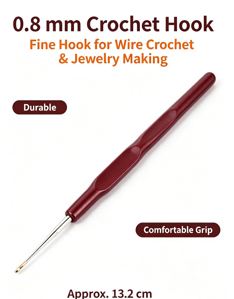 0.8mm Wire Crochet Hook for 0.2mm & 0.3mm Copper Wire Jewelry Making CHJ1013