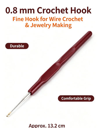 0.8mm Wire Crochet Hook for 0.2mm & 0.3mm Copper Wire Jewelry Making CHJ1013