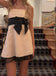 Chic Strapless Short Party Dress, Homecoming Dress With Bow CHH0194