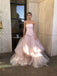 Strapless Pink Tulle A-Line Prom Dresses, Party Dress CHP0424