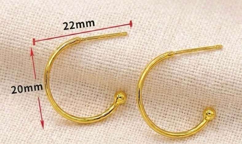 Handcrafted Wire Crochet Earrings – Gold & Silver Copper Hoops CHJ1001