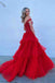 Off-the-Shoulder A-Line Long Prom Dress With Layers, Formal Dress CHP0242