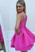 A-Line Hot Pink Sweetheart Short Prom Dress, Homecoming Dress chh0155