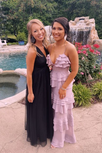 Gorgeous Spaghetti Straps Elastic Satin Floor Length Prom Dress With Layers ,Formal Gown CHP0225