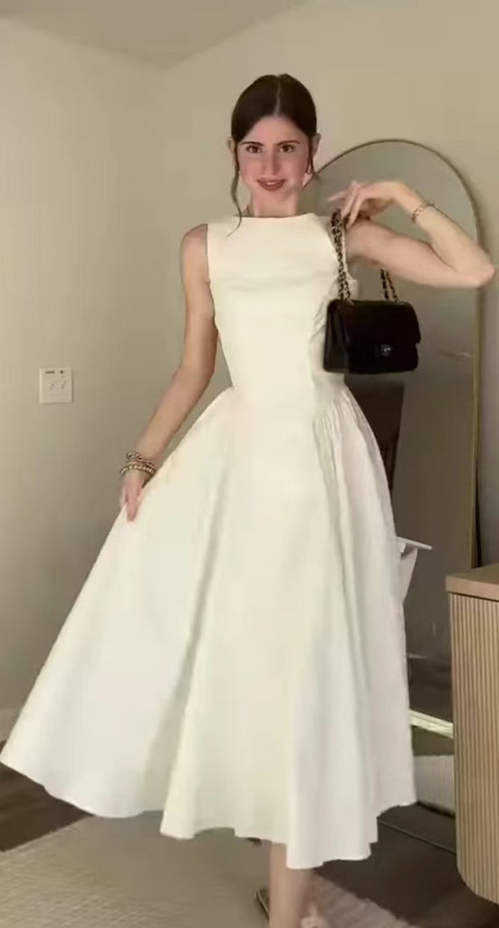Simple A Line Sleeveless Prom Dress Evening Party Gowns CHP0418