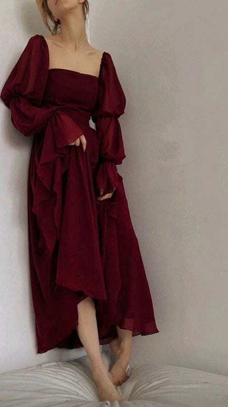 Elegant Long Prom Dress, Long Evening Gowns With Ruffles CHP0442