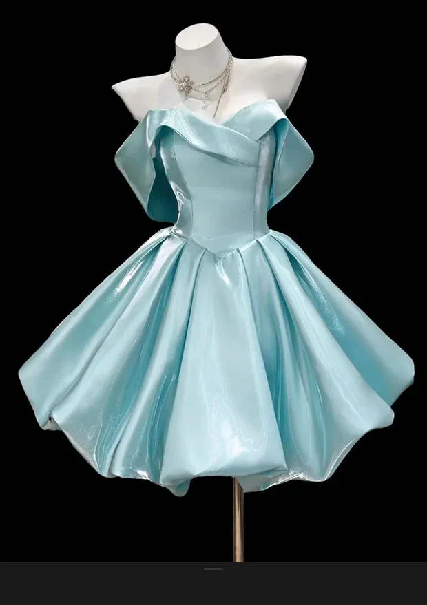 Shiny A-Line Off-Shoulder Short Sweeet 16 Homecoming Dress Party Gown CHH0200