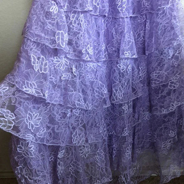 Lilac Lace V-neck Long Prom Dress Evening Gown Party Dress CHP0422