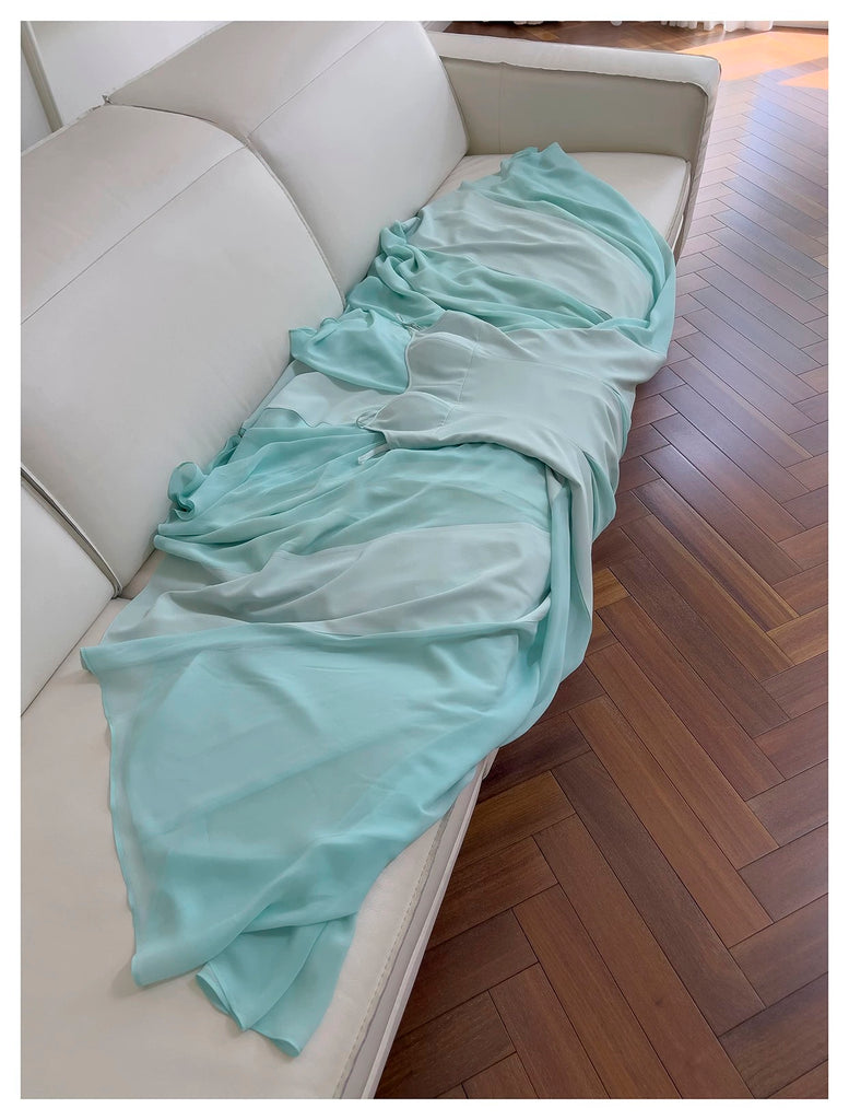 A Line Spaghetti Straps Prom Dress, Ankle Length Elegant Evening Gown CHP0462