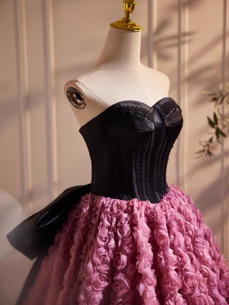 Short Strapless A-Line Homecoming Dress With Bowknot, Cute Party Dress chh0165