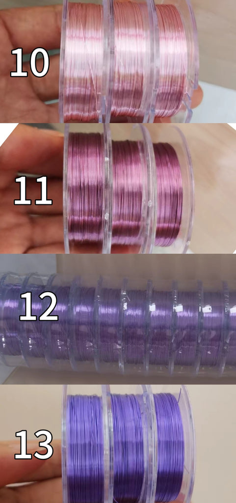 0.2mm Silver Plated Baked Color Copper Wire | 20m Spool, 20 Colors, Wire Crochet Jewelry Making DIY Craft Supplies CHJ1012