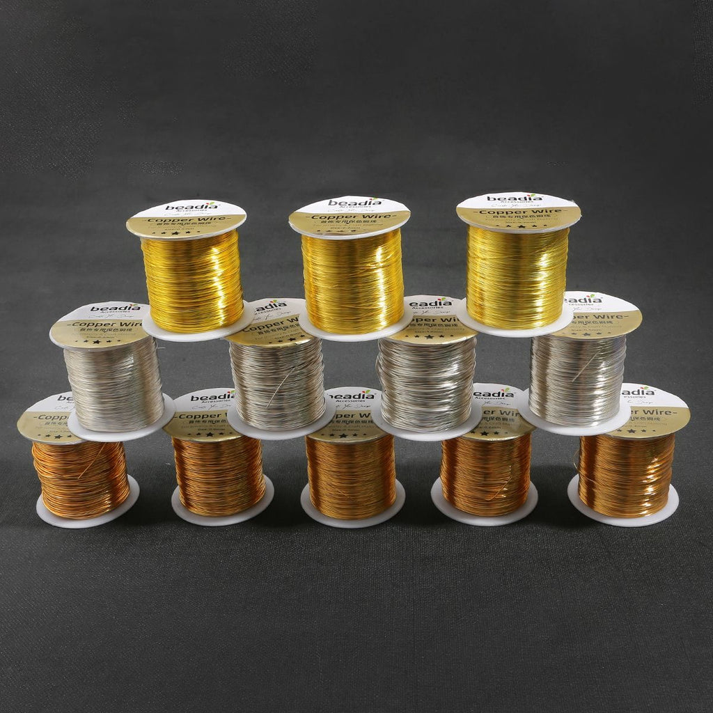 Color Retaining Copper Jewelry Wire Gold Silver for Wire Crochet Large Spool CHJ1002
