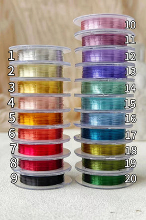 0.2mm Silver Plated Baked Color Copper Wire, 20 Colors, Wire Crochet Jewelry Making DIY Supplies CHJ1012