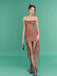 Strapless Prom Dress, Homecoming Dress With Beading CHP0444