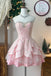 Pink Short Prom Dress Birthday Party Dress Homecoming Dress  CHH0192
