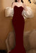 Black Sweetheart Mermaid Velvet Prom Dress With Removable Sleeves CHP0329