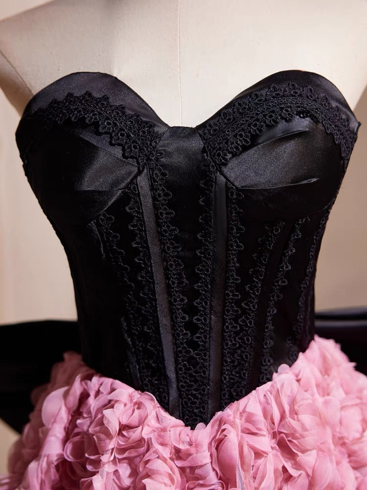 Short Strapless A-Line Homecoming Dress With Bowknot, Cute Party Dress chh0165