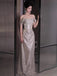 Off-the-Shoulder Red A-Line Sleeveless Long Prom Dress, Evening Gown CHP0336