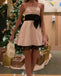 Chic Strapless Short Party Dress, Homecoming Dress With Bow CHH0194