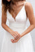 Simple V-neck Spaghetti Straps Wedding Dress With Ruched Sash CHW0204