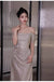 Off-the-Shoulder Red A-Line Sleeveless Long Prom Dress, Evening Gown CHP0336