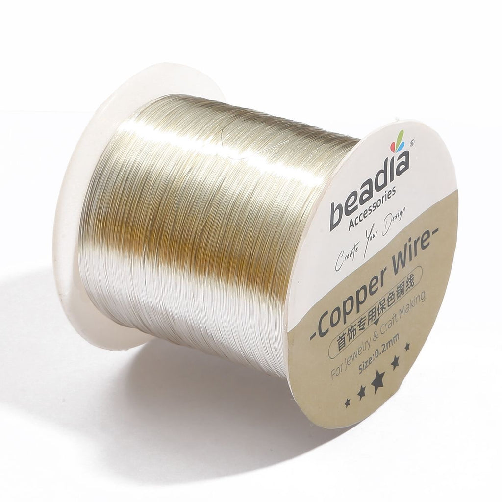 Color Retaining Copper Jewelry Wire Gold Silver for Wire Crochet Large Spool CHJ1002