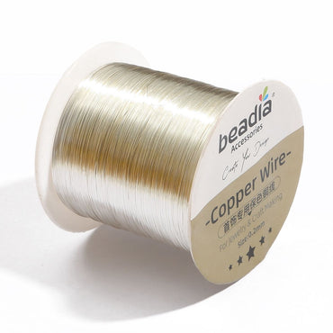 Color Retaining Copper Jewelry Wire Gold Silver for Wire Crochet Large Spool CHJ1002