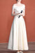 Ivory Off The Shoulder Long Prom Dress With Lace Up Back, A Line Formal Gown CHP0330