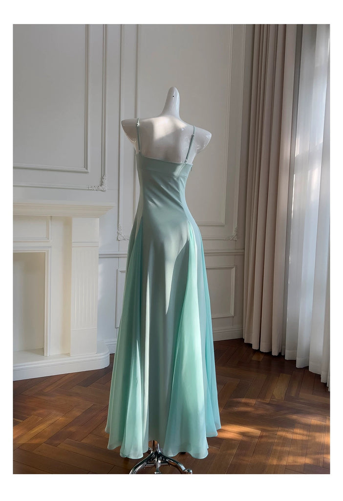A Line Spaghetti Straps Prom Dress, Ankle Length Elegant Evening Gown CHP0462