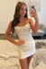 Blue Satin Sweetheart Lace Homecoming Dress, A Line New Arrival Prom Gown CHP0449