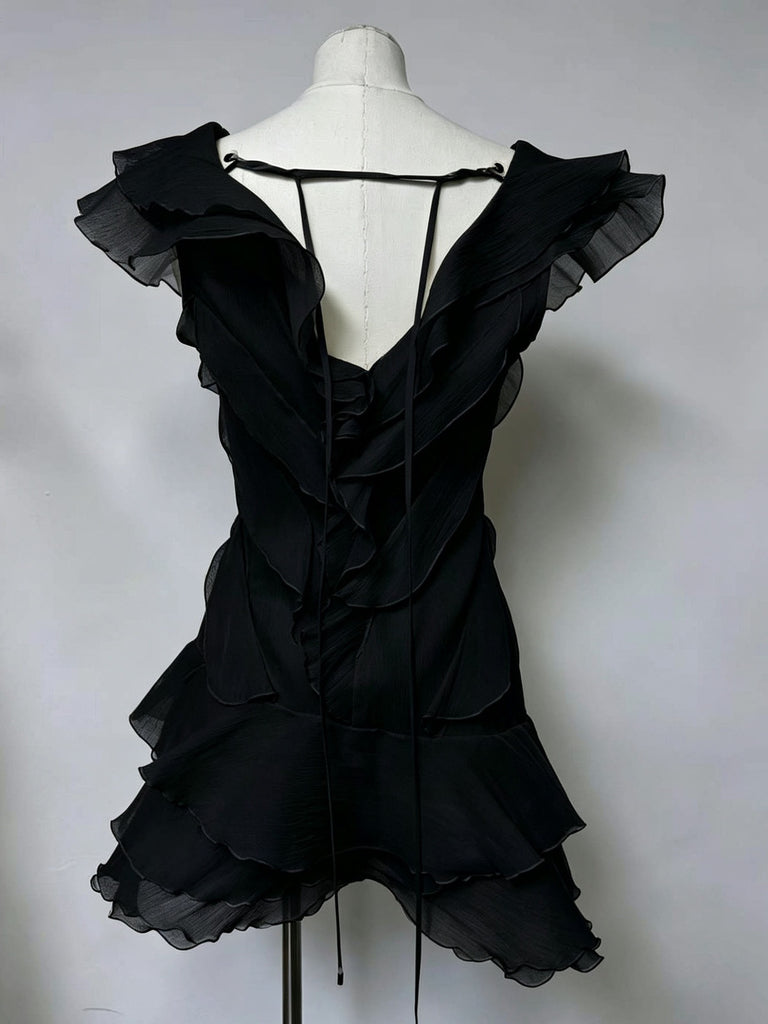 Black Homecoming Dress A Line Cute School Party Dress CHH0196