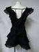 Black Homecoming Dress A Line Cute School Party Dress CHH0196