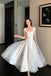 A Line Square Neck Prom Dress, Ankle Length Elegant Evening Gown CHP0461