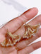 Handmade Wire Wrapped Ginkgo Leaf Earring (Tutorial + Material Kit), DIY Jewelry Kit CHJ1018