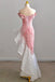 Off the Shoulder Pink Mermaid Prom Gown with Sequins,Shiny Formal Dresses CHP0343