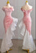 Off the Shoulder Pink Mermaid Prom Gown with Sequins,Shiny Formal Dresses CHP0343