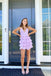 Light Lavender A-Line V Neck Short Homecoming Dress, Cute Graduation Dress chh0162