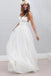 Simple V-neck Spaghetti Straps Wedding Dress With Ruched Sash CHW0204