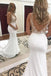 Elegant Mermaid Deep V-Neck Wedding Dresses With Lace Appliques, Bridal