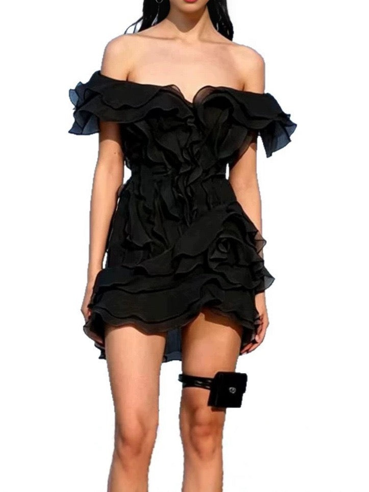 Black Homecoming Dress A Line Cute School Party Dress CHH0196