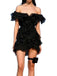 Black Homecoming Dress A Line Cute School Party Dress CHH0196
