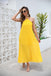 Simple Yellow Halter Column Prom Dress, Formal Evening Dresses CHP0235