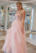 Strapless Light Pink Sequin Beaded Tulle Stunning Prom Dress, Evening Gown CHP0309
