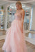 Strapless Light Pink Sequin Beaded Tulle Stunning Prom Dress, Evening Gown CHP0309